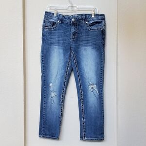 Paisley Sky Blingy Capri Jeans.   Size 12